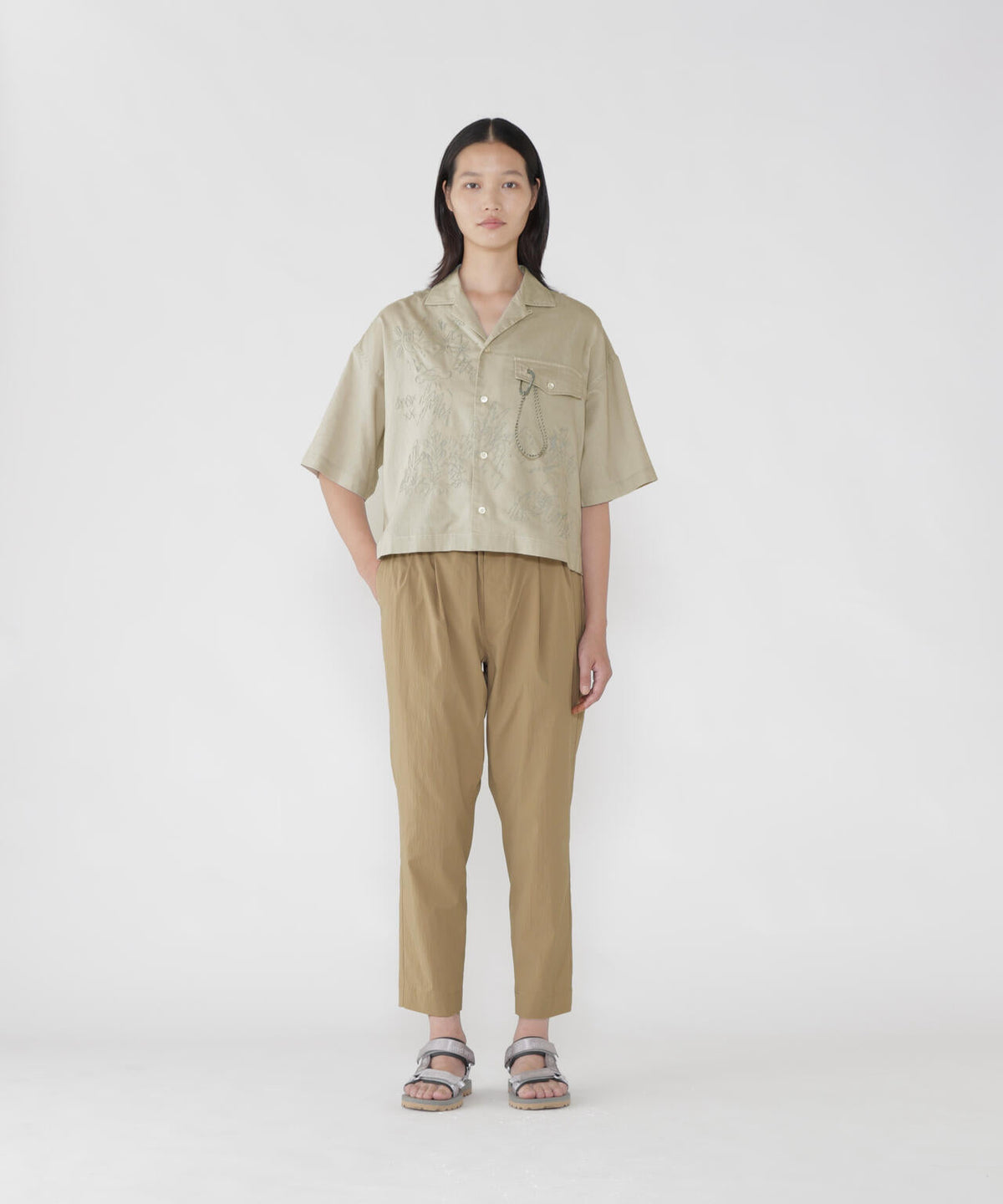 UV cut stretch pants