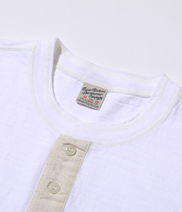 Buzz Rickson's Slub Yarn Henley Neck T-Shirt