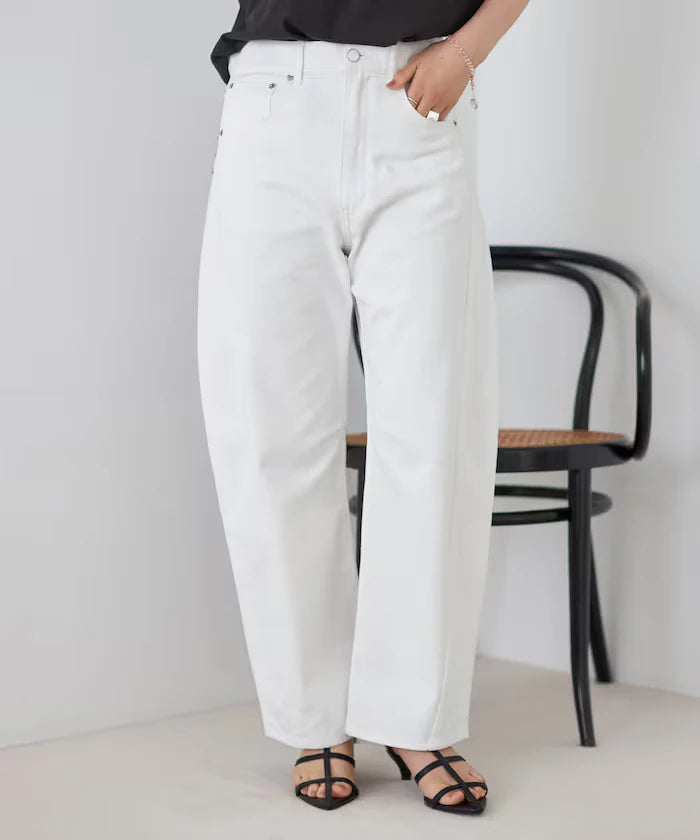 Heart Studs Curvy Denim / Wide Silhouette