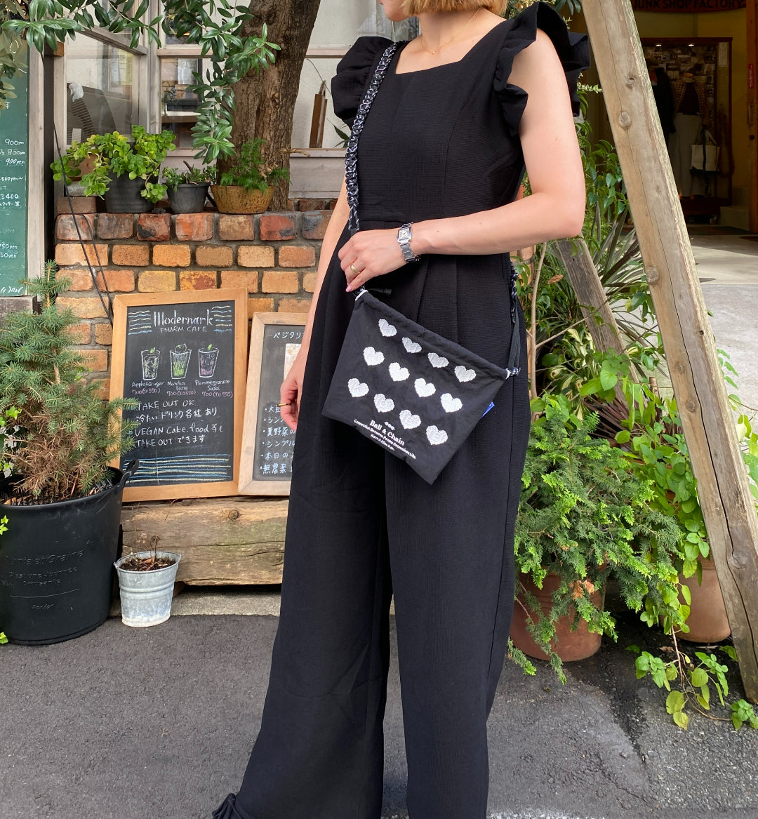 KOBE limited HEART (Kobe Limited Heart) Pouch #01BLACK-301448