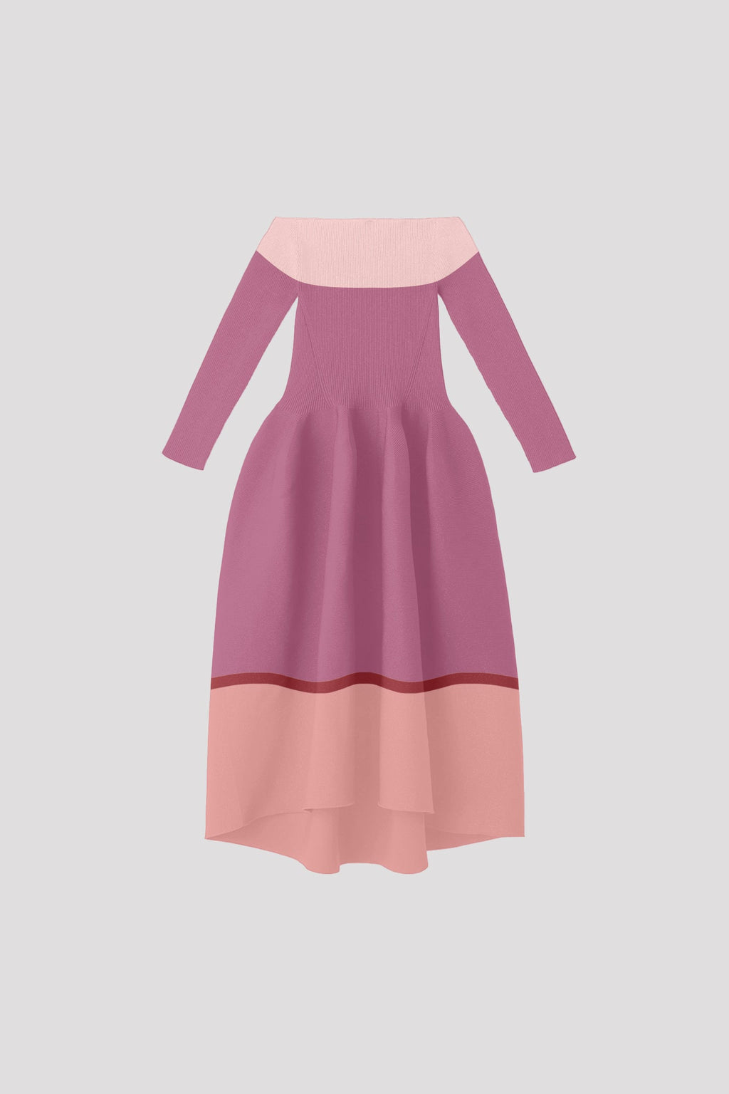 POTTERY HS OFF SHOULDER LONG SLEEVE DRESS