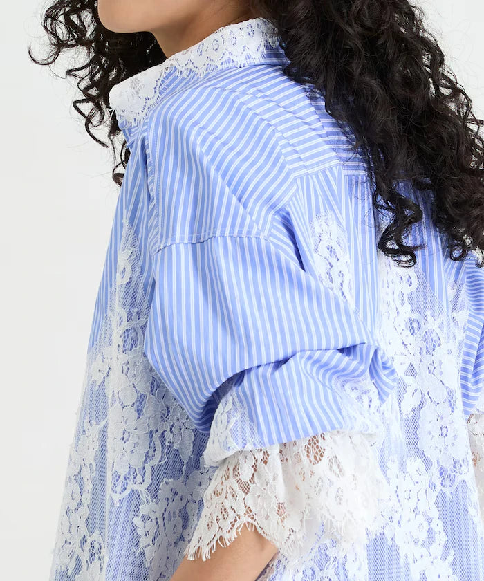 Lace Docking Stripe Shirt