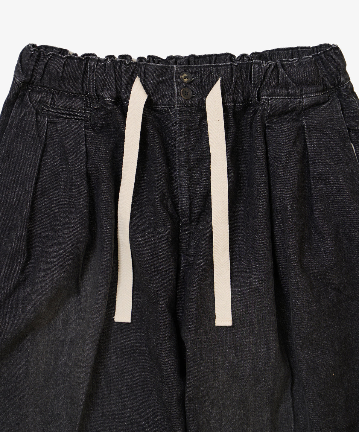 hakama pants black denim damaged
