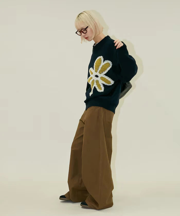 Boucle Flower Pullover Knit [Limited Edition]