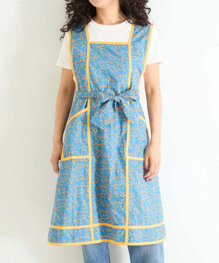 Floral Pattern Apron Style Dress