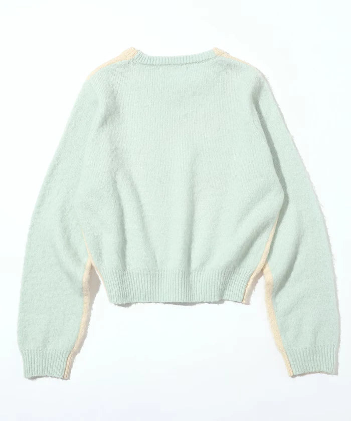 Alpaca Blend Bicolor Knit Pullover
