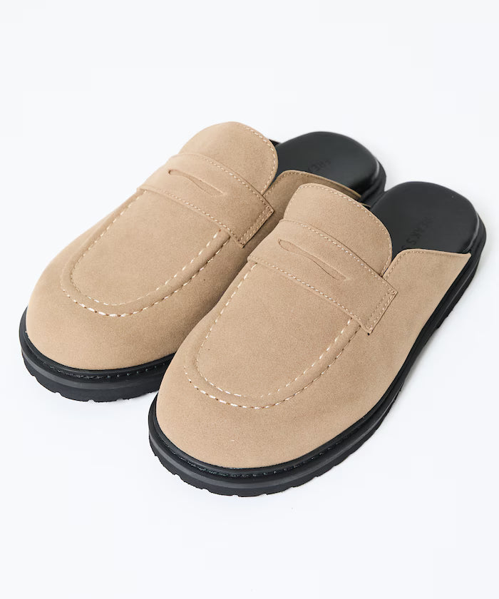 Velour Leatherette Loafer Mule / Slip-on [23~28cm] 【Limited Edition】