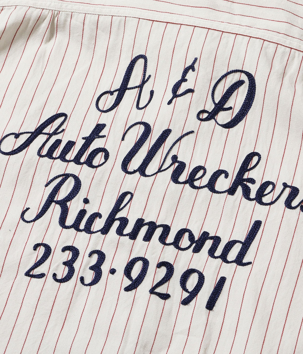 Coke Stripe Work Shirt With Embroidered
