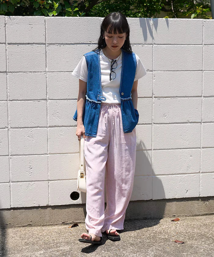 Peplum Gathered Vest <Set Up Compatible>