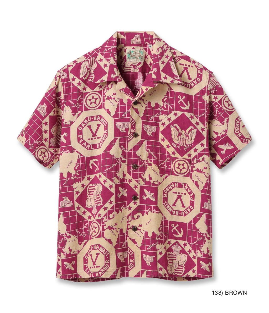 COTTON CANVAS OPEN SHIRT “PEARL HARBOR HAWAII”