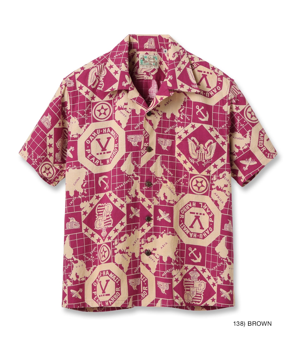 COTTON CANVAS OPEN SHIRT “PEARL HARBOR HAWAII”