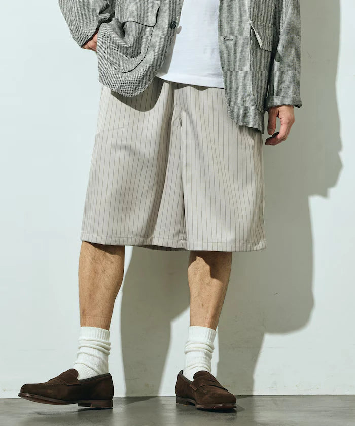 Stripe Easy Wide Shorts / Compatible with Setup