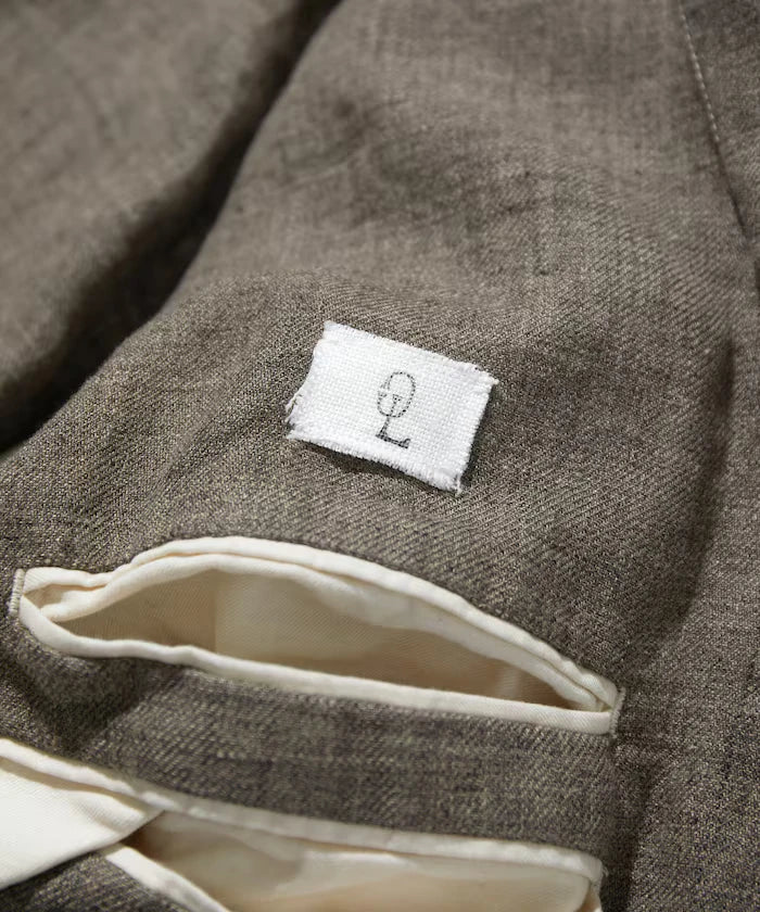 French Linen Tweed Tailored Jacket