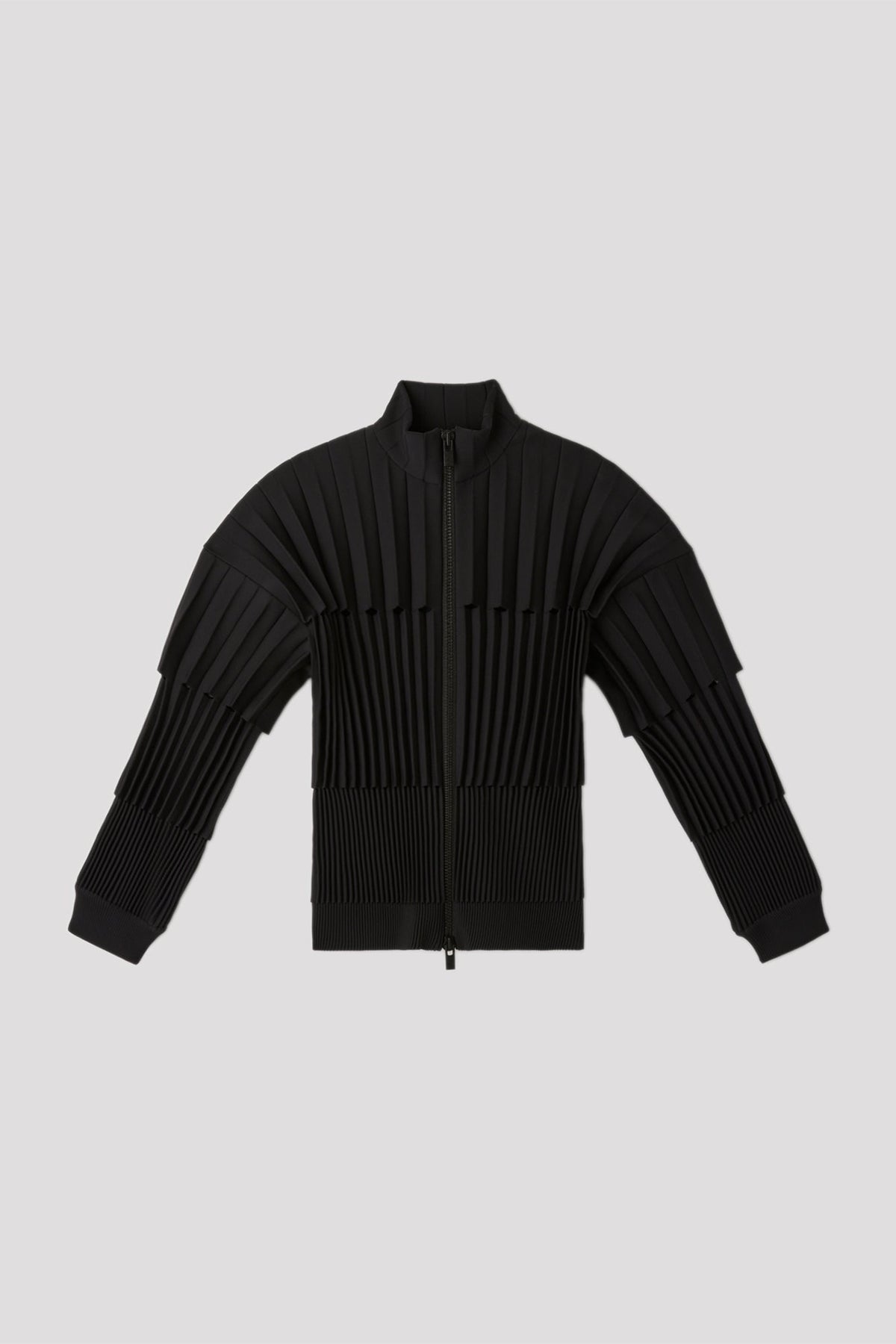 ACCORDION STAND-UP COLLAR BLOUSON