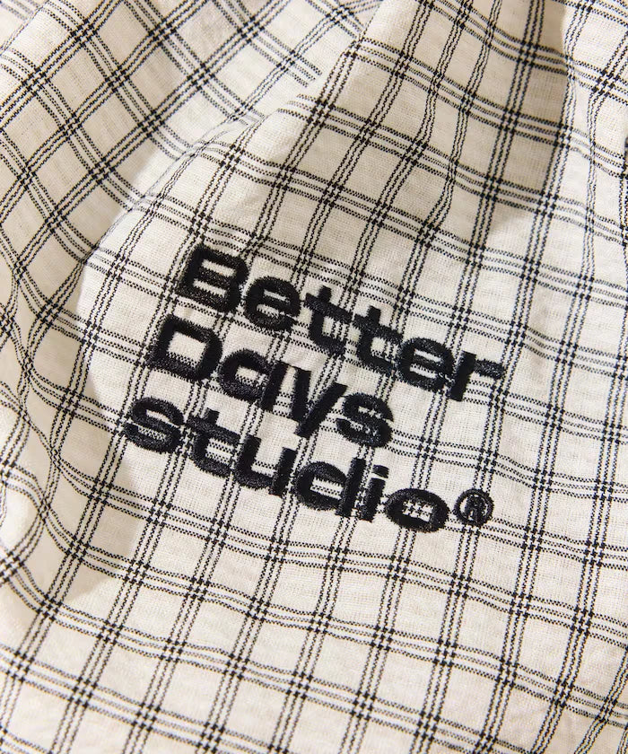 BetterDays Studio × FREAK'S STORE Drawstring Check Tote Bag