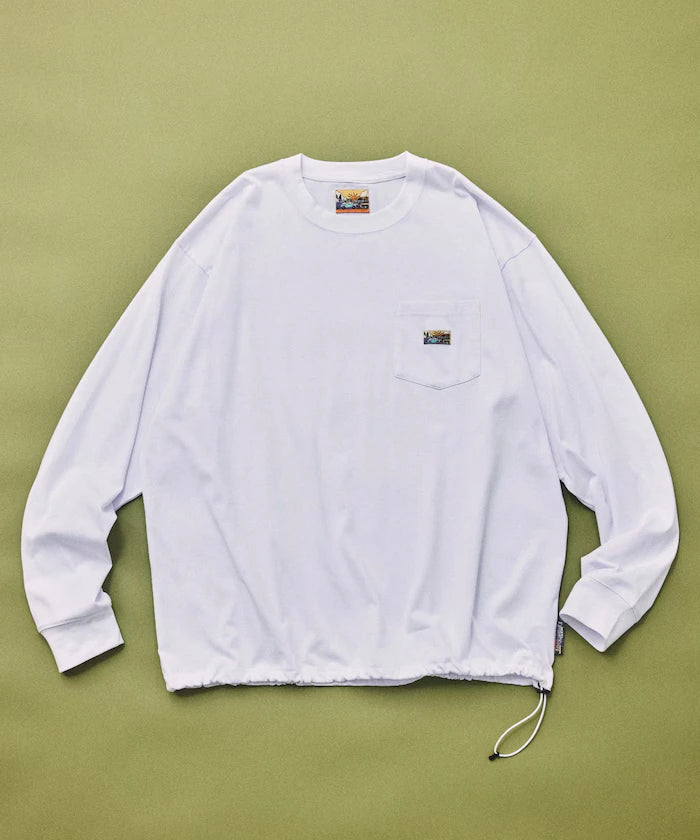 FREAK'S STORE for BEACH & FES Relax Fit One Point Logo Spindle Long Sleeve T-Shirt