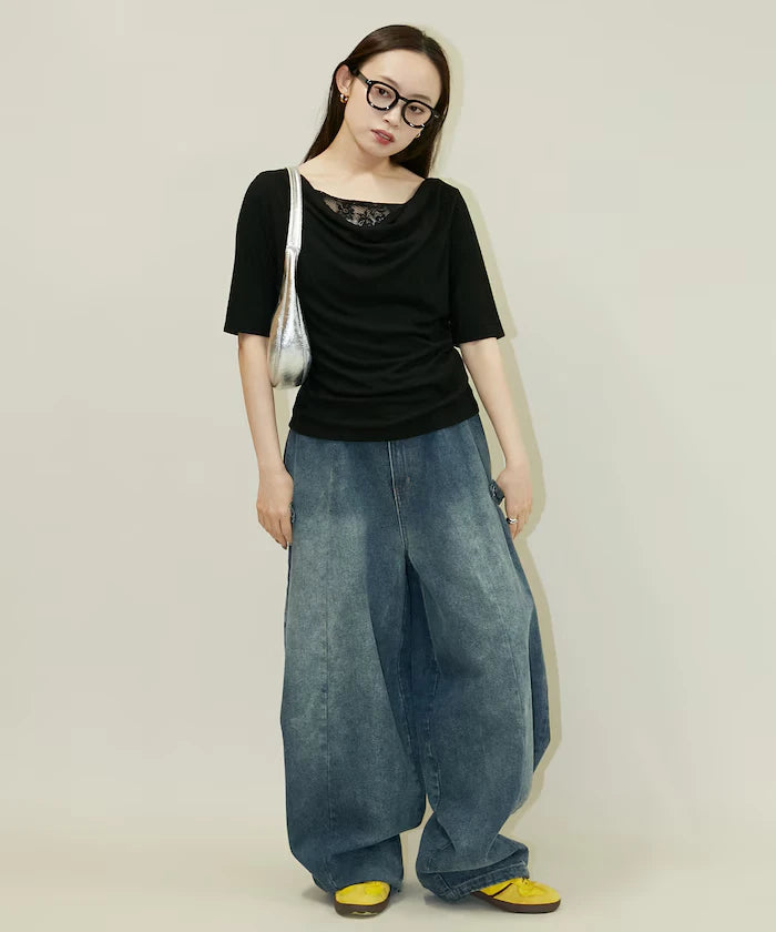 Race Layered Tereko Draped T-Shirt Limited Edition