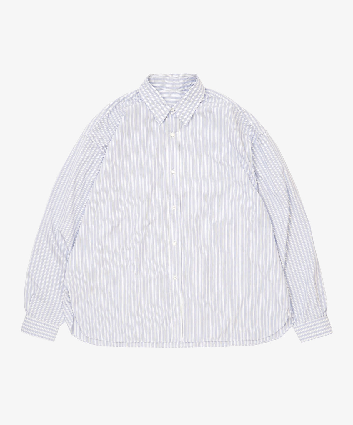 wide shirt high count blue stripe