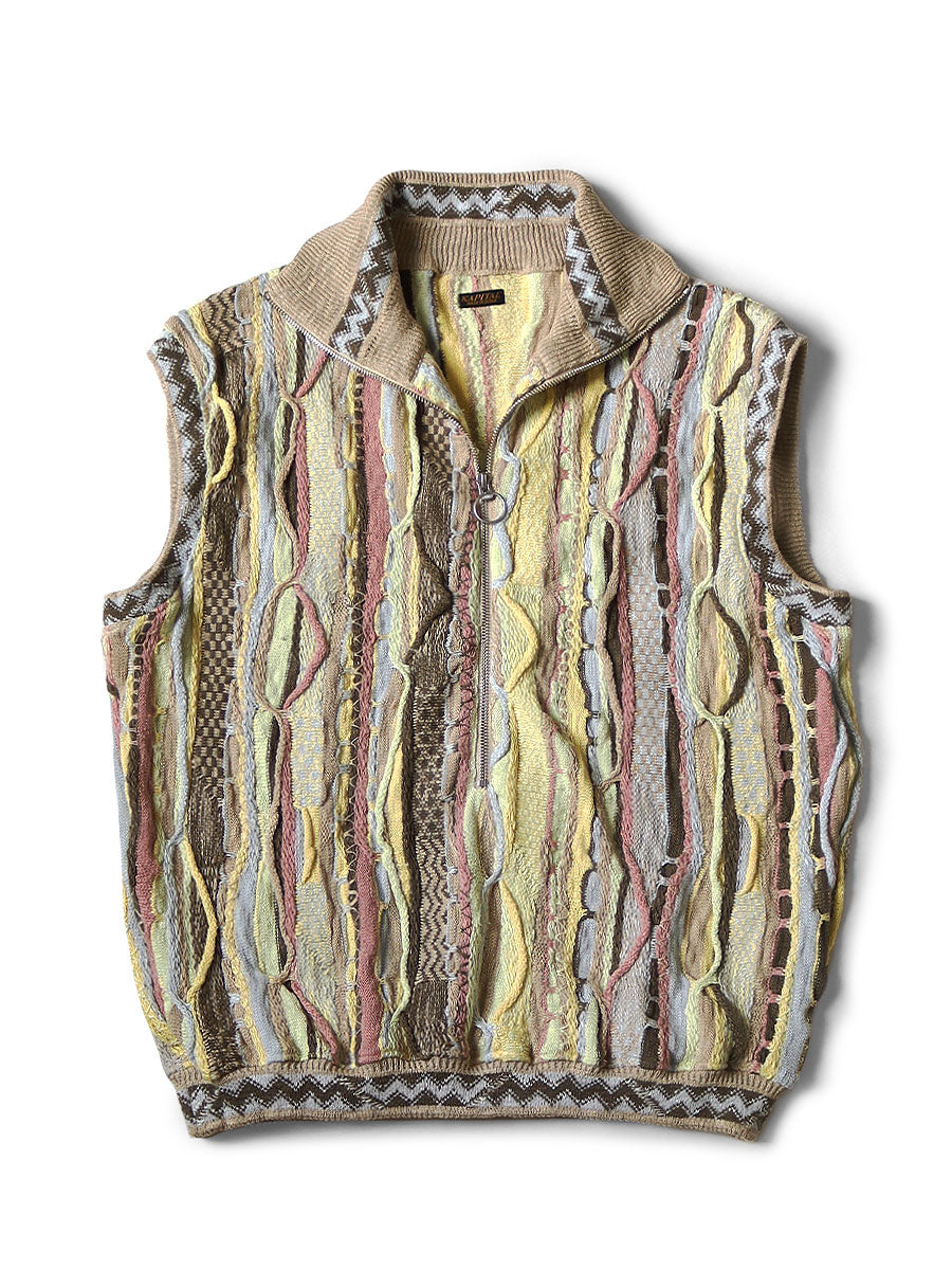 7G Knit GAUDY Half ZIP Vest