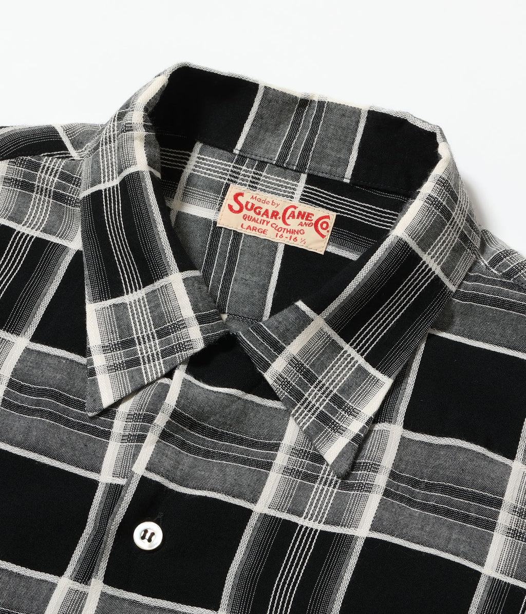 RAYON DOBBY CHECK OPEN SHIRT
