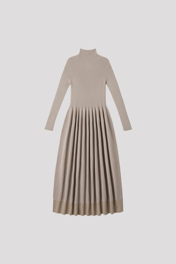 RIVULET HIGHNECK LONG SLEEVE DRESS