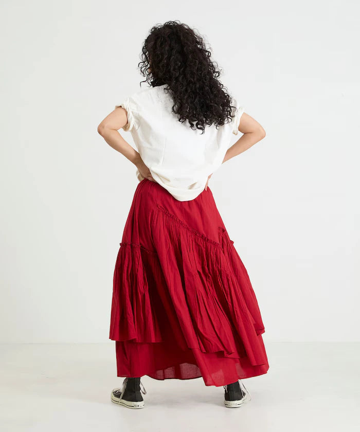 India Frill Maxi Gathered Skirt
