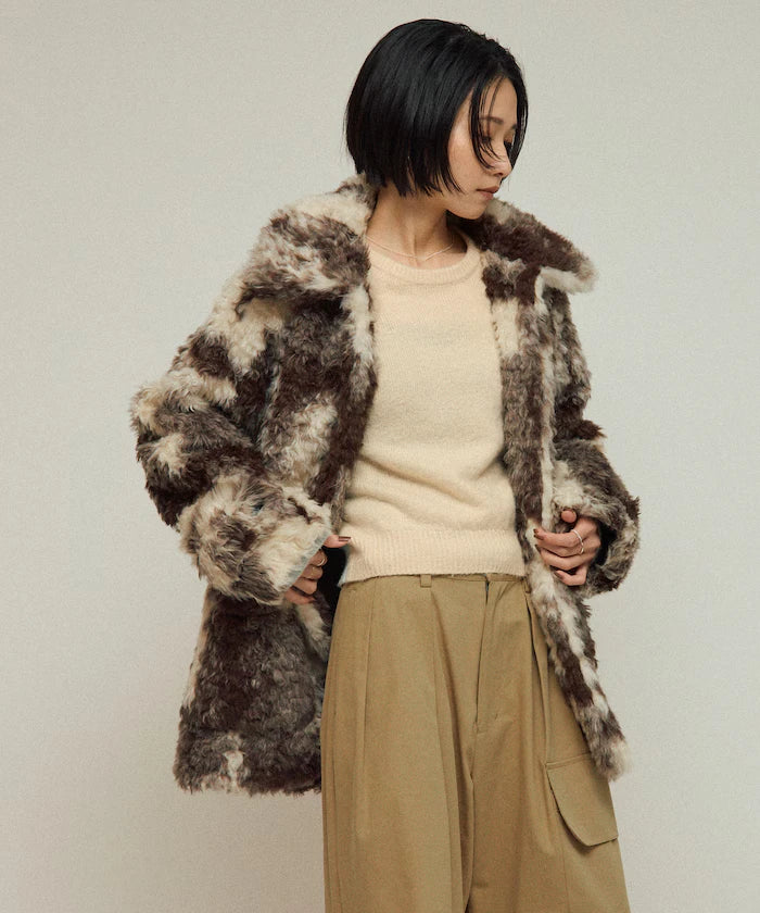 Fake Fur Mid-Length Coat / Fur Coat
