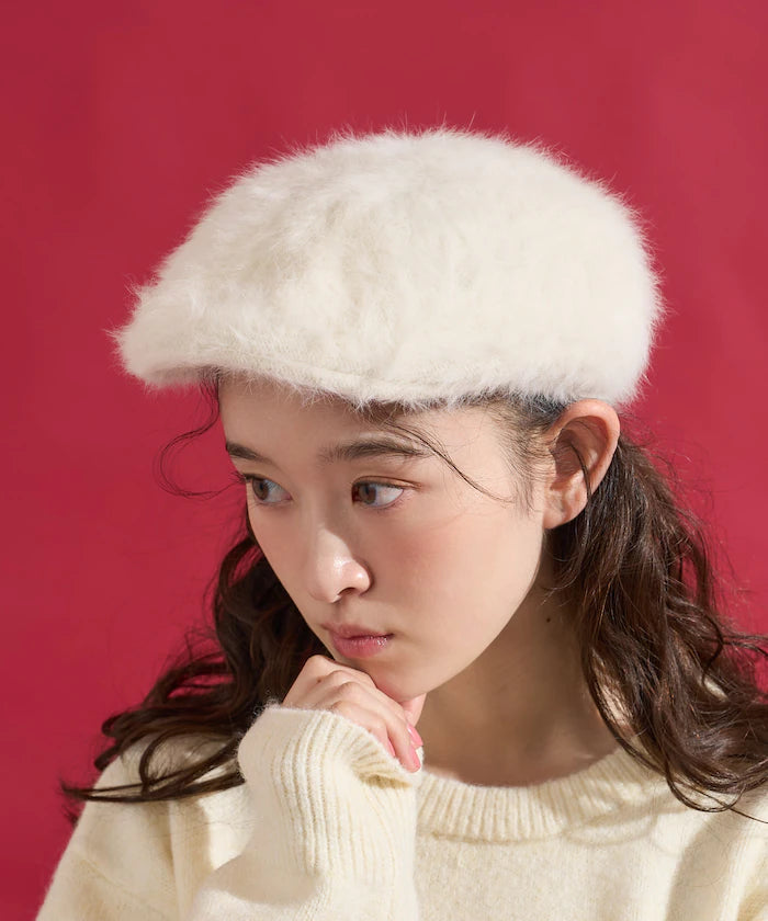 Fake Fur Newsboy Cap