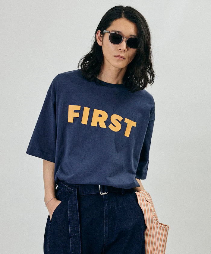 6 Ounce Front Logo Print Crew Neck T-Shirt / Print T-Shirt PR FIRST 【Limited Edition】