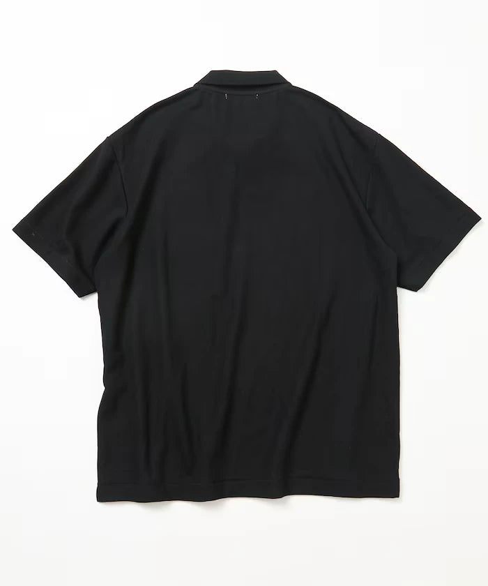One Point Embroidered Pique Skipper Polo Shirt