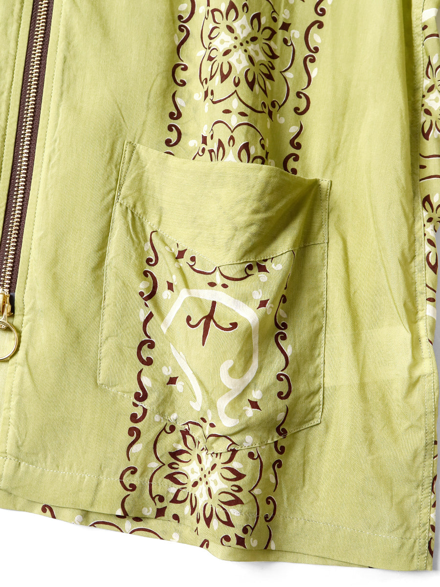 Silk Rayon Habanana Pattern Drizzle Cuba...