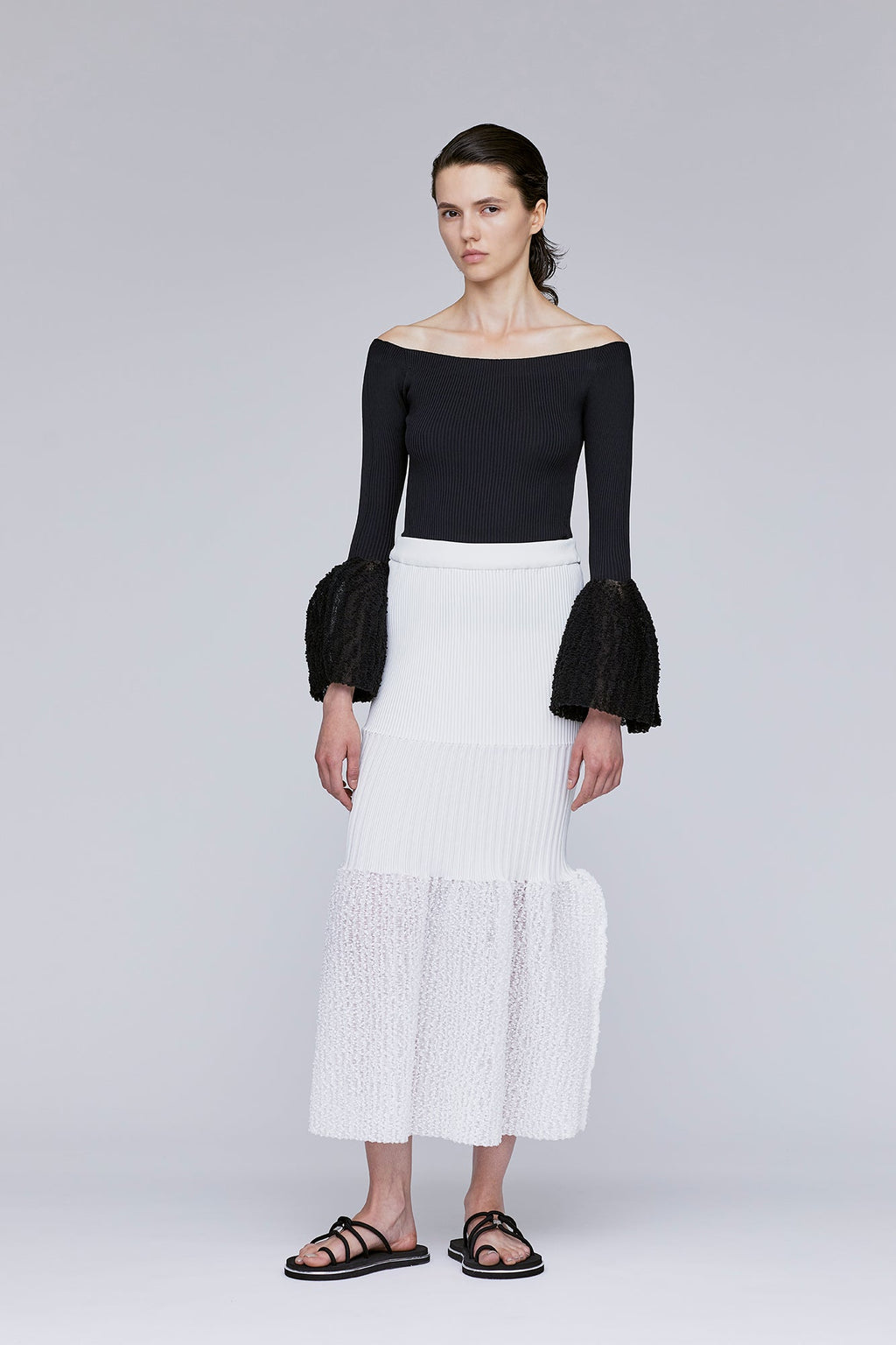FLUTED ORNAMENT MERMAID SKIRT