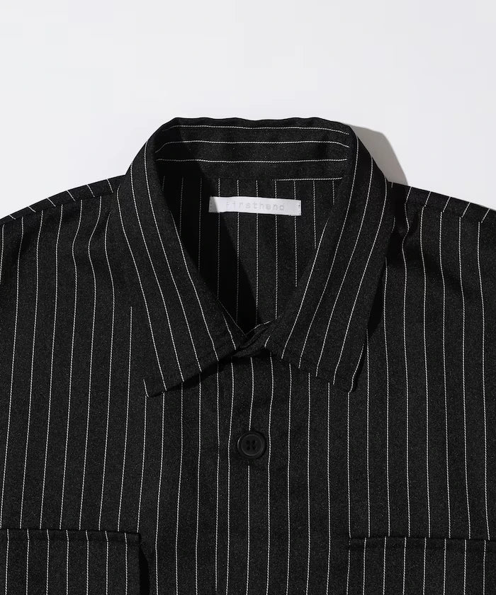 Stripe Shirt Blouson / Setup Compatible / Layer / Relaxed Fit