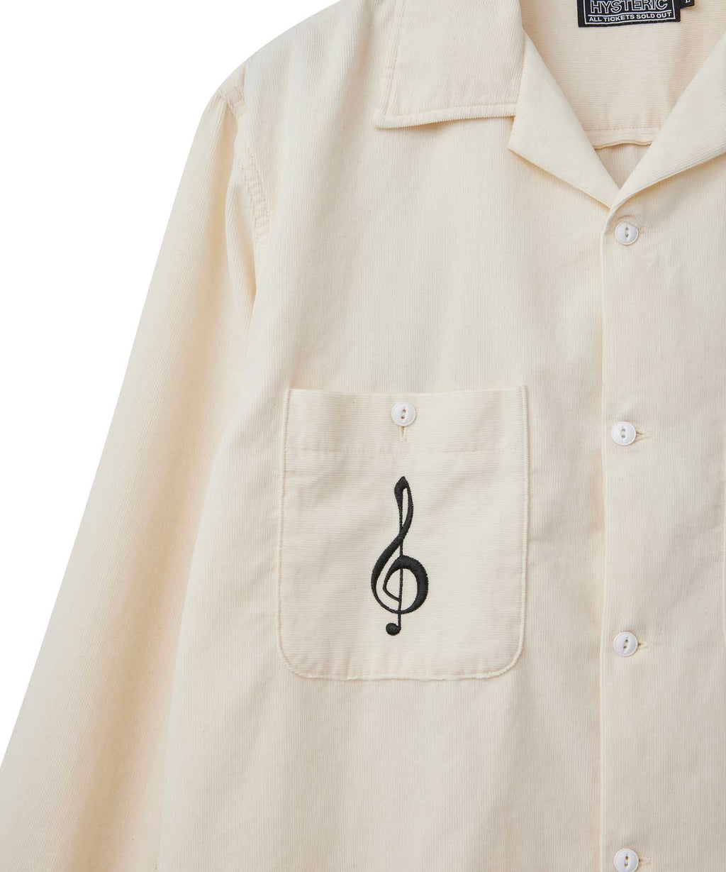 BREAK IT UP Embroidered Open Collar Shirt