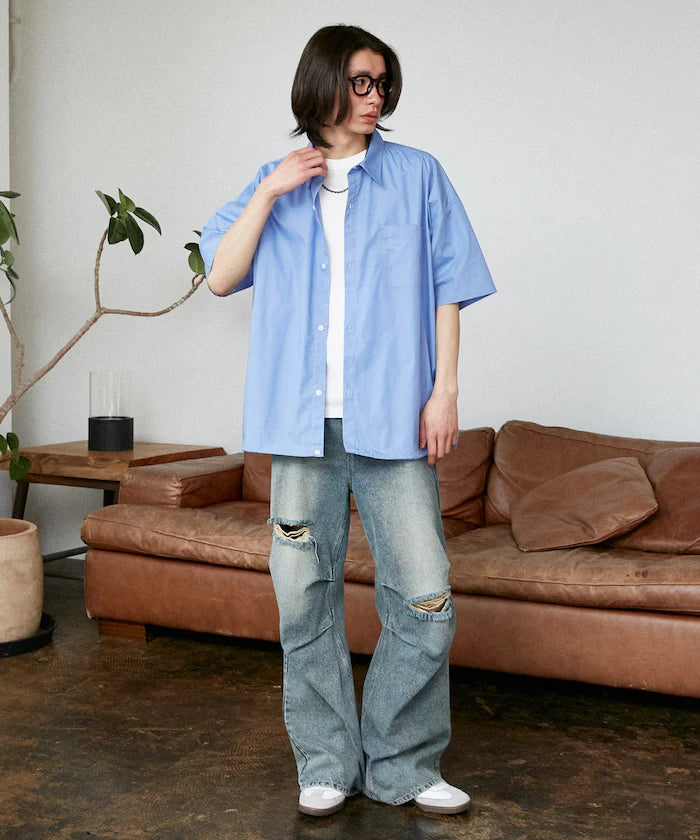 LOVE POP STUDIO Regular Color Half Sleeve Shirt Limited Edition