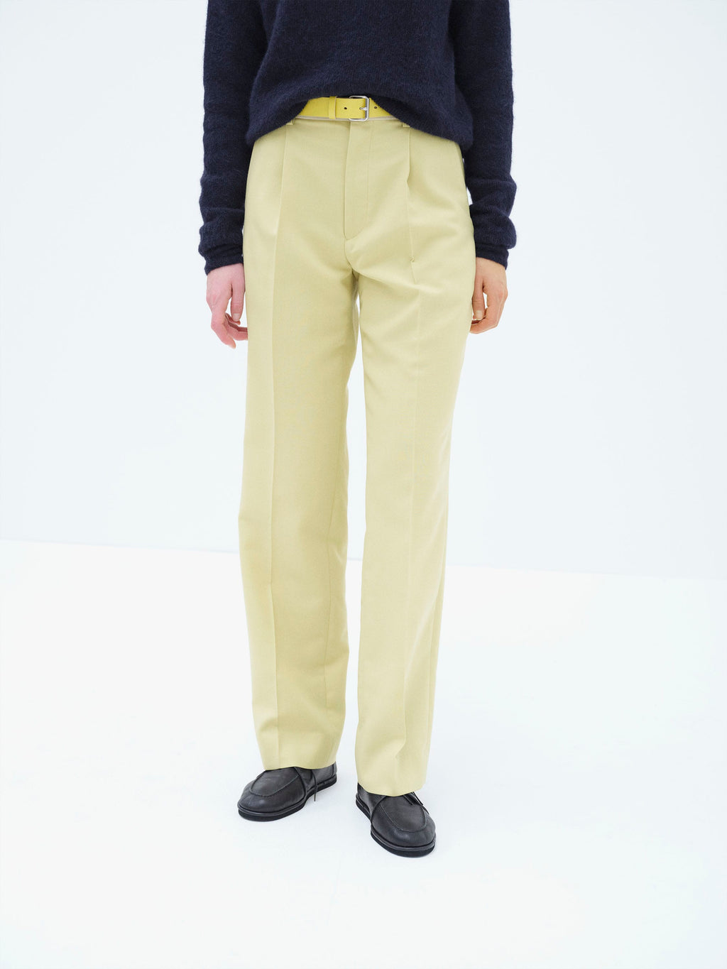 TENSE WOOL DOUBLE CLOTH SLACKS