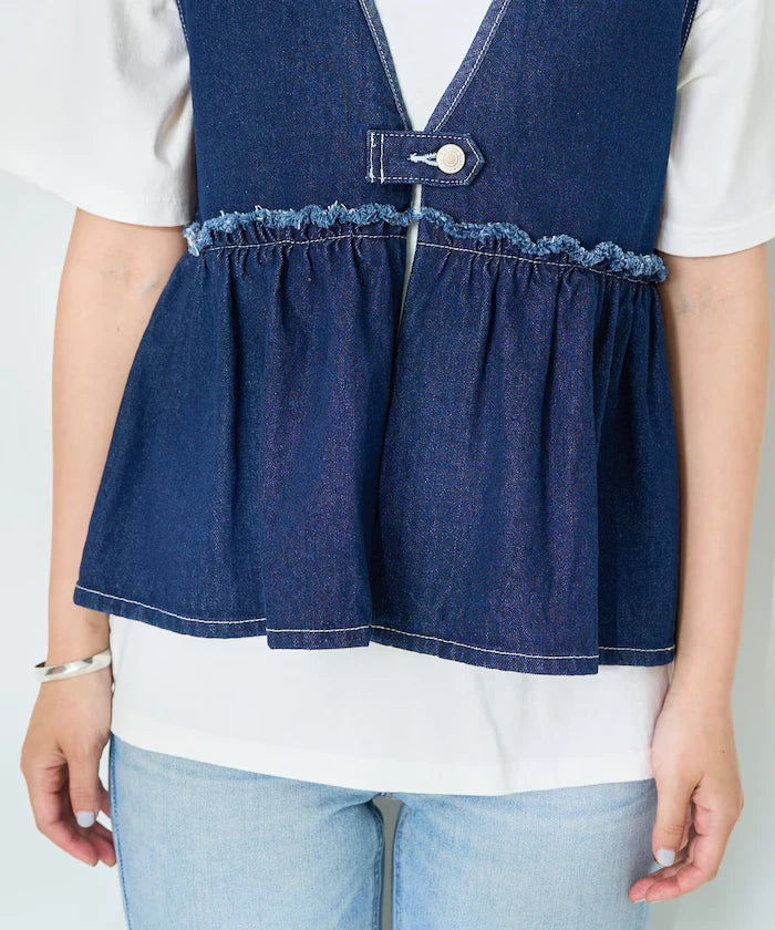 Peplum Gathered Vest <Set Up Compatible>