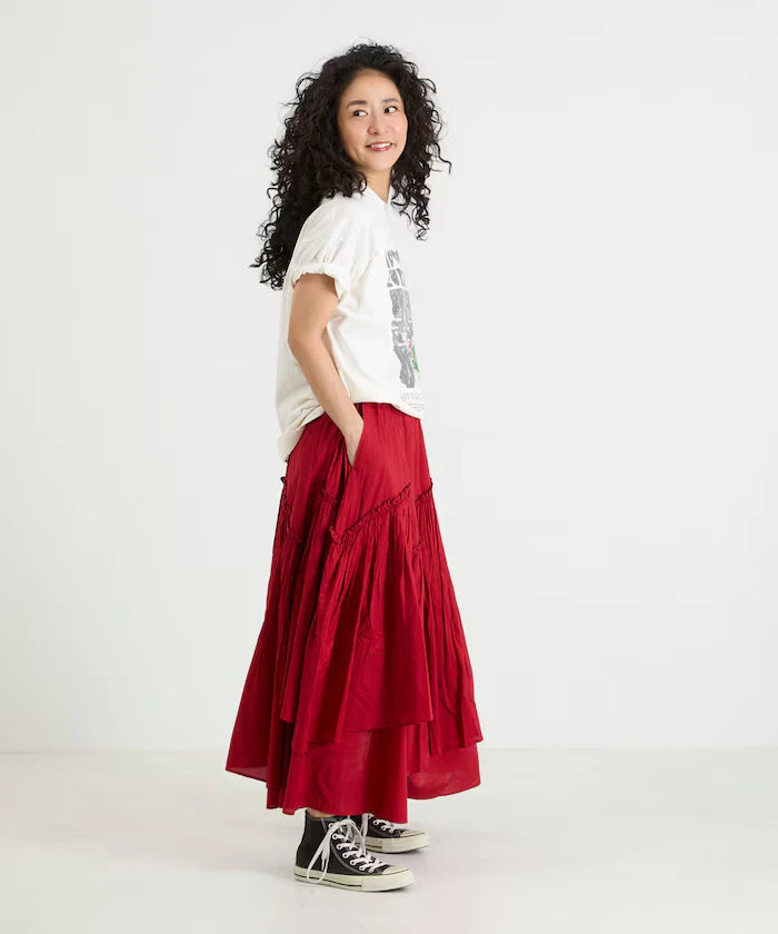 India Frill Maxi Gathered Skirt