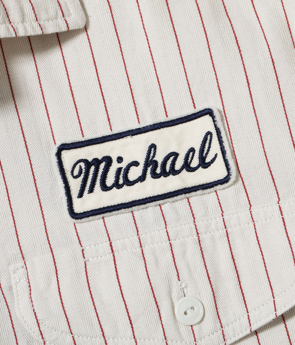 Coke Stripe Work Shirt With Embroidered