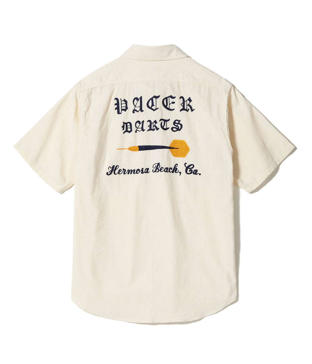 Chambray Work Shirt with Chain Embroidered