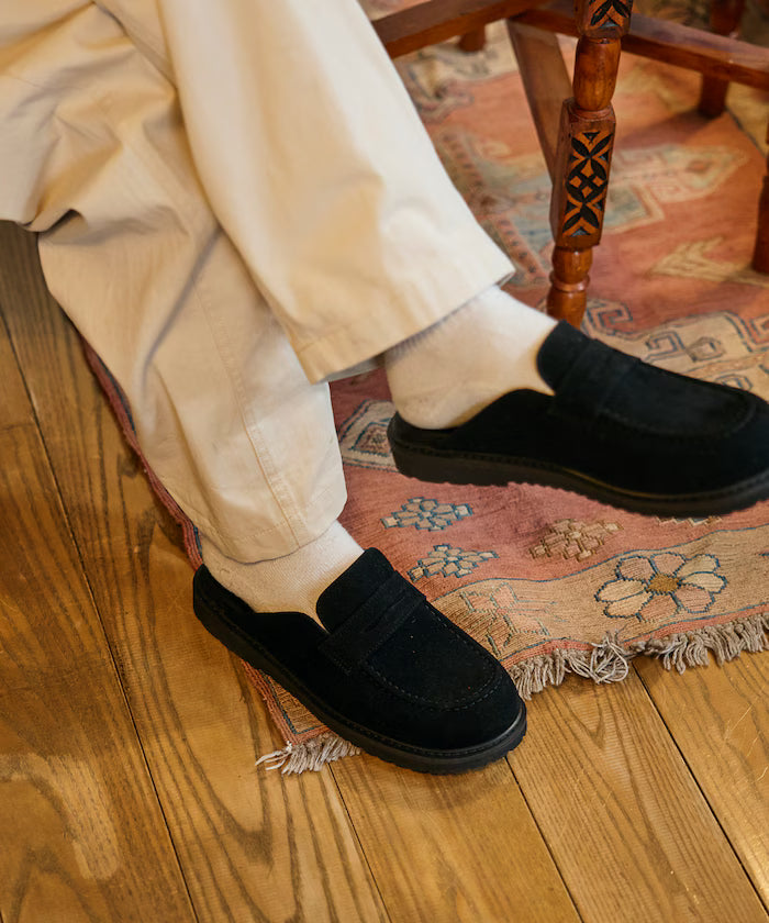 Velour Leatherette Loafer Mule / Slip-on [23~28cm] 【Limited Edition】