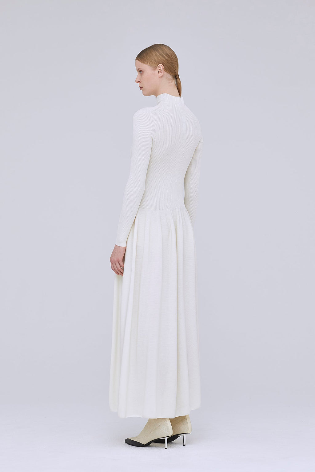 SILK LONG SLEEVE DRESS