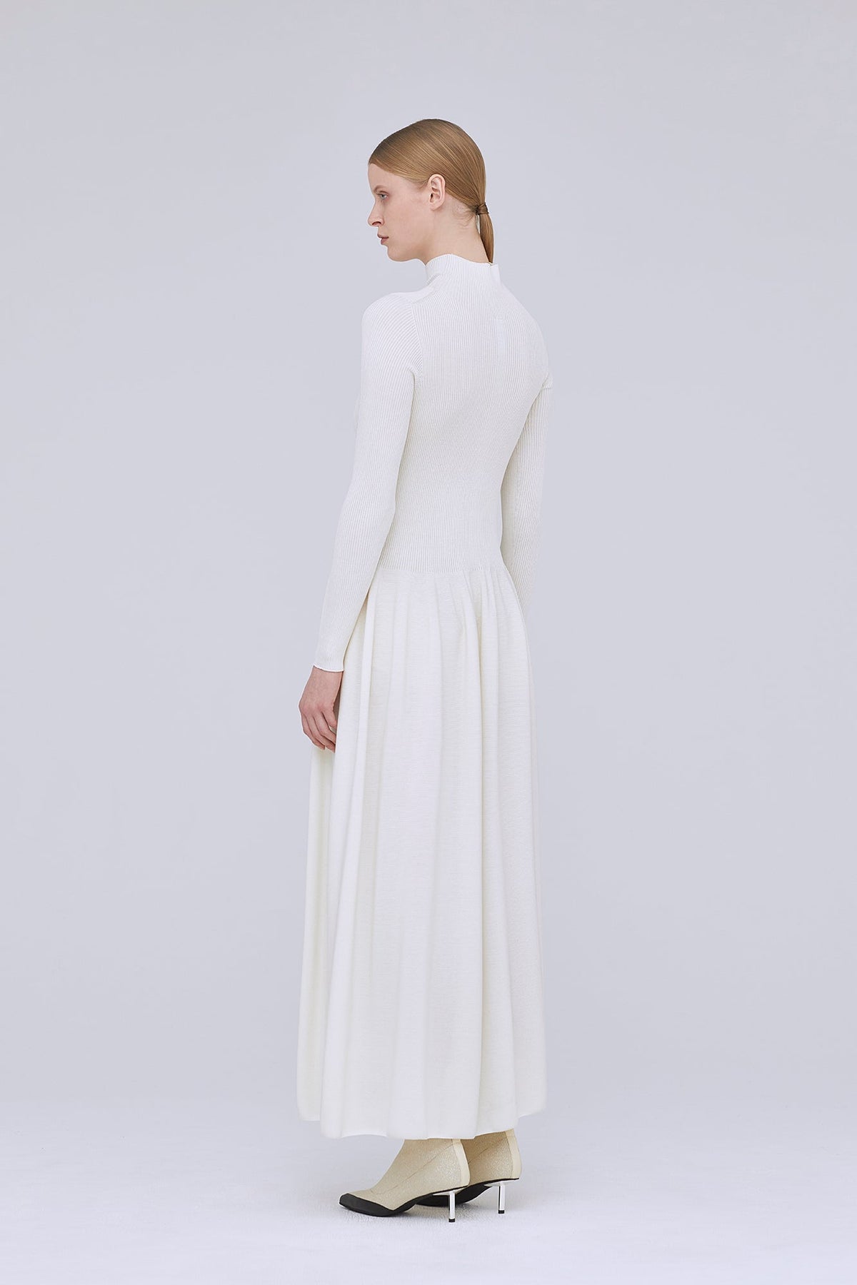 SILK LONG SLEEVE DRESS