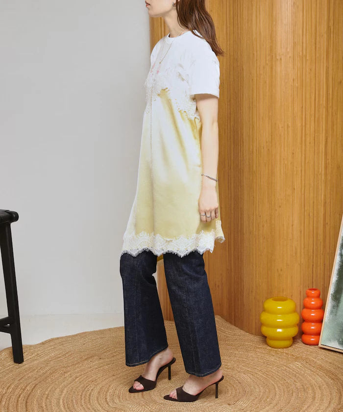 Lace Contrast Vintage Satin Camisole Top