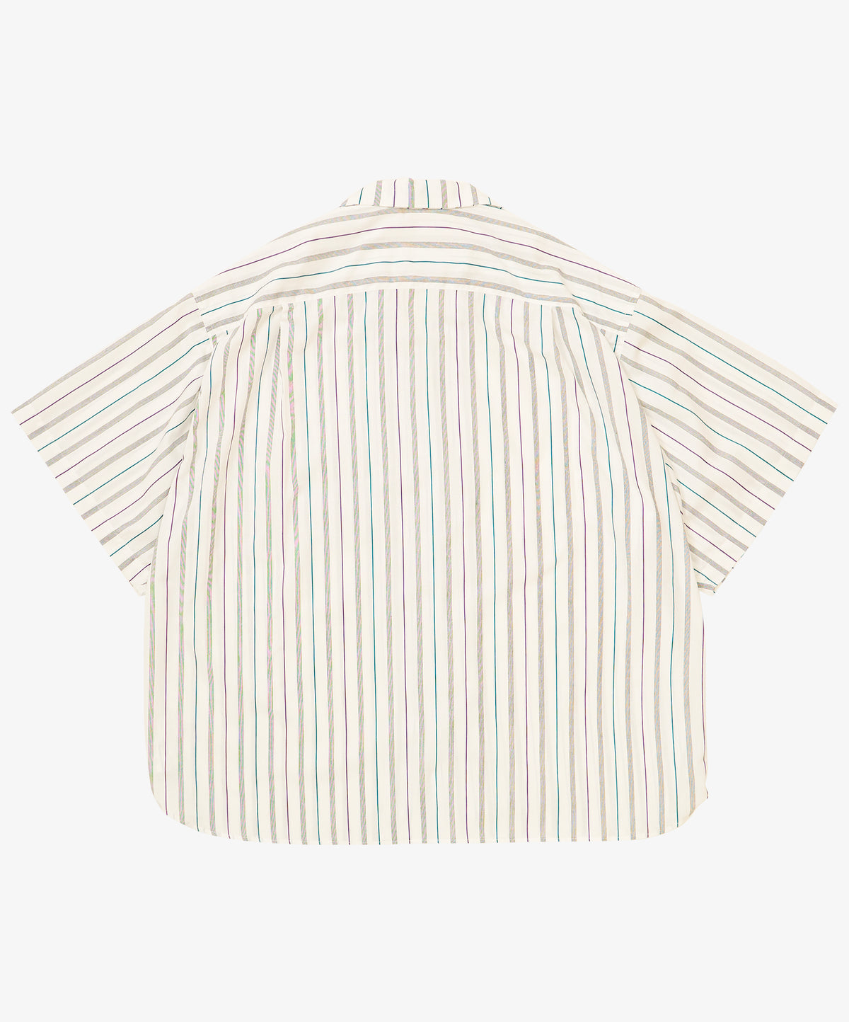 re-engineered overshirt short sleeve deadstock white stripe
