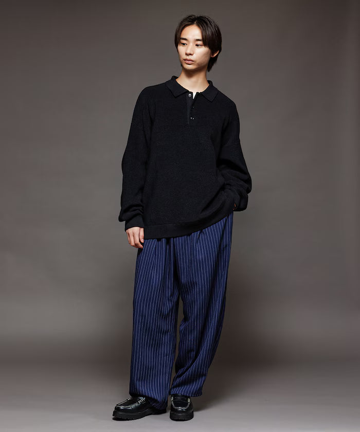 Relaxed Fit Cable Knit Polo Color Knit [Limited Release]