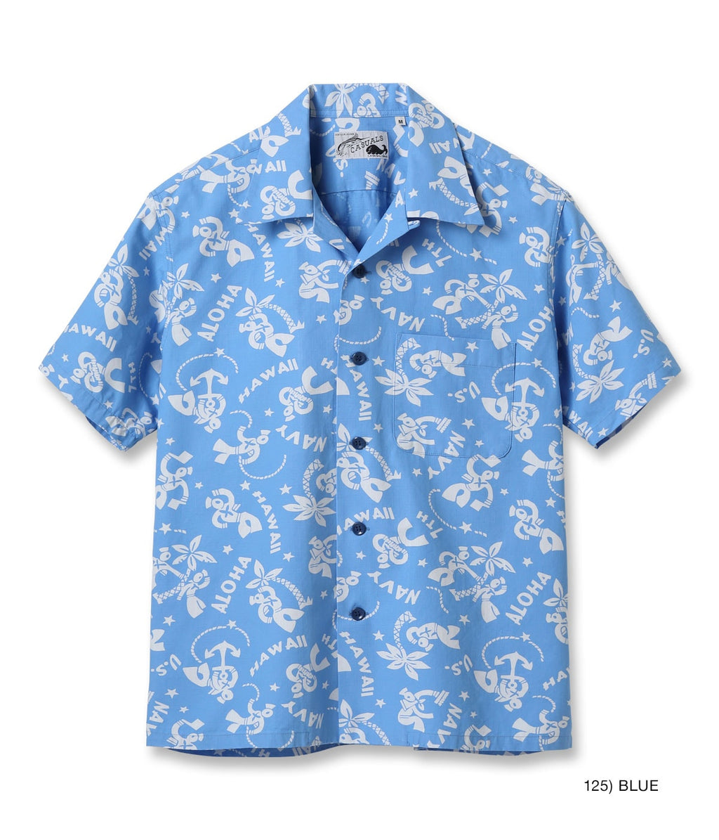 COTTON RIPSTOP OPEN SHIRT “SAILOR MOKU STARS”