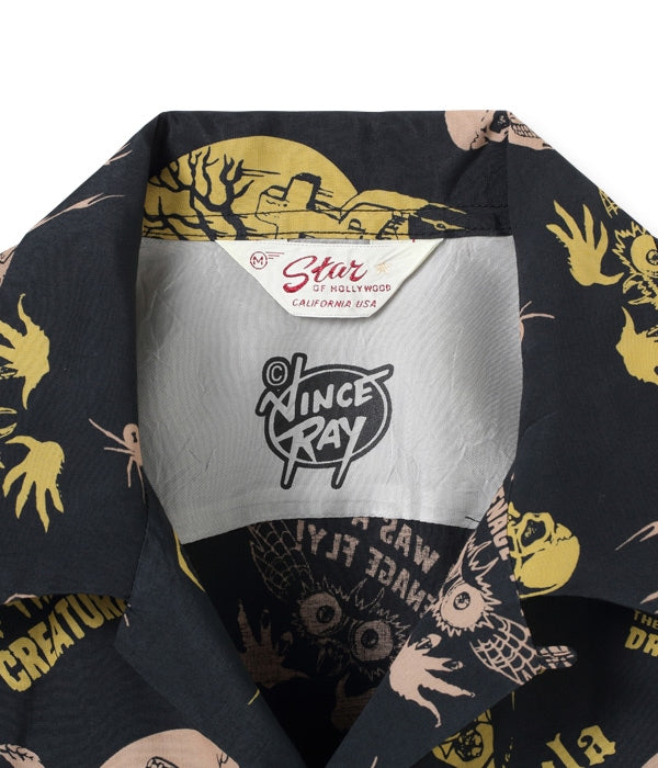 HIGH DENSITY RAYON OPEN SHIRT “THE MONSTERS” by VINCE RAY