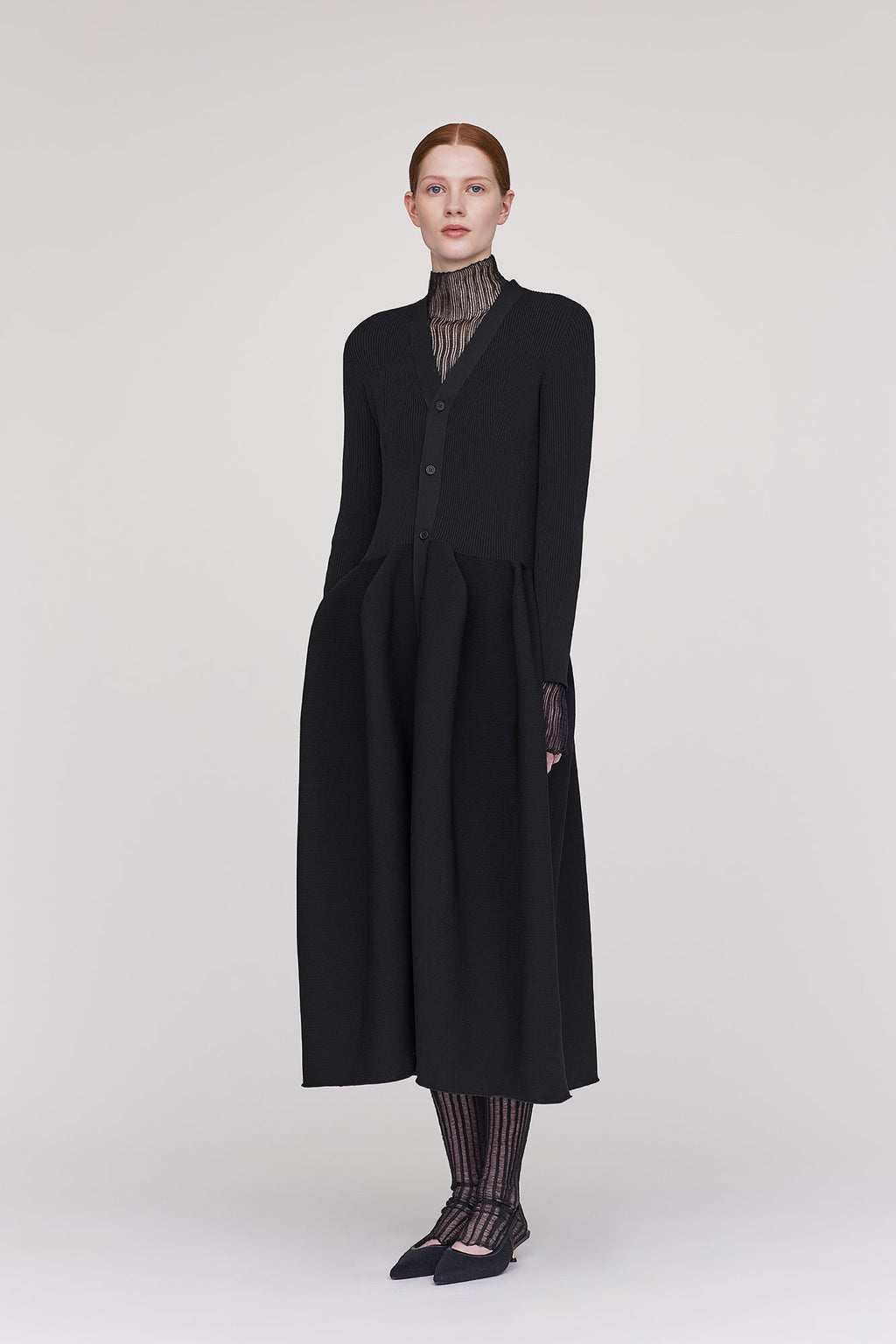 POTTERY LONG SLEEVE CARDIGAN DRESS