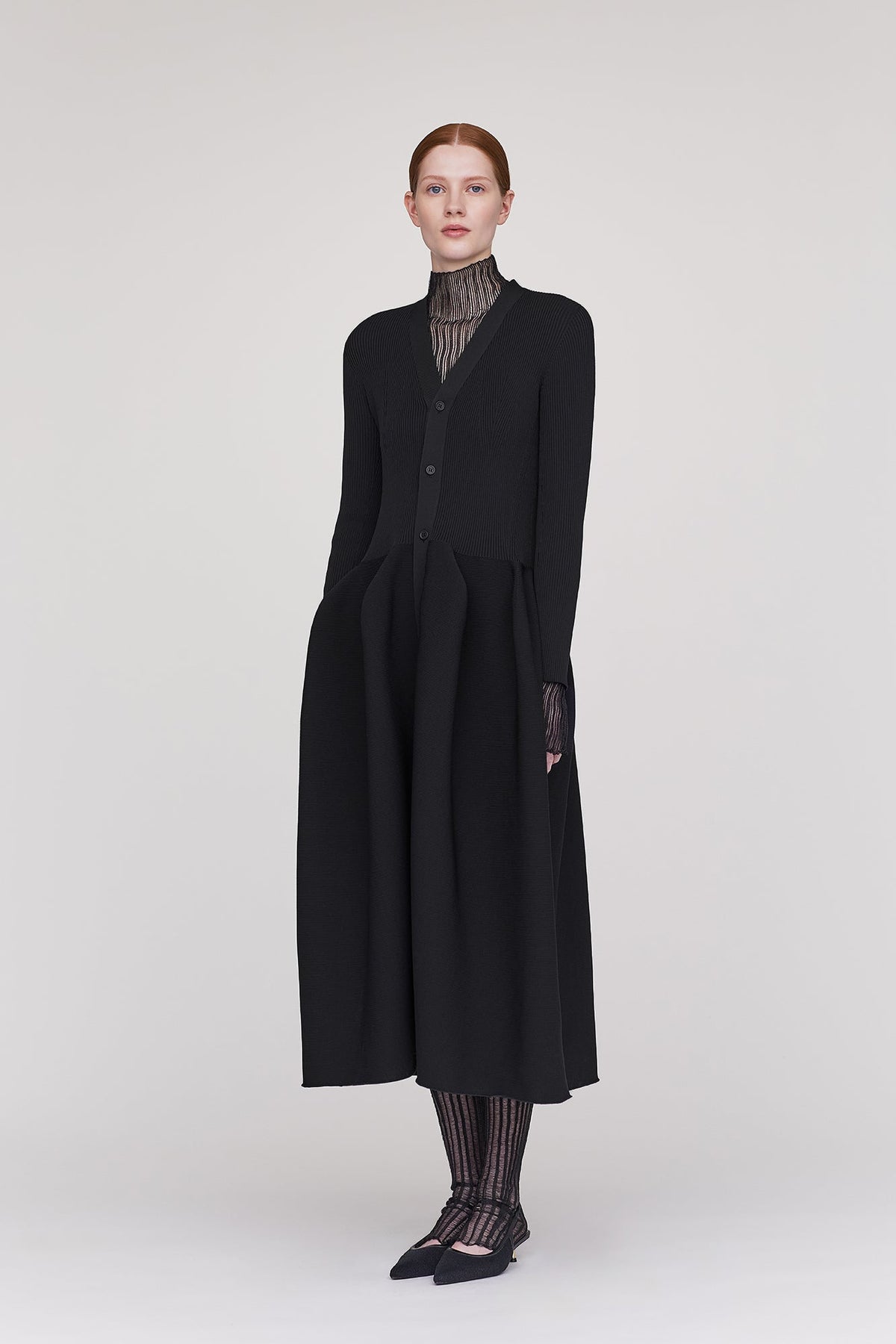 POTTERY LONG SLEEVE CARDIGAN DRESS